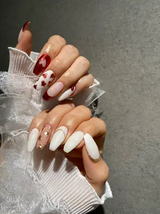 ネイル I-nailロング /ワンホン/キラキラのネイルデザイン