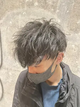 ミディアム パーマ メンズ 高垣 大輔のヘアスタイル