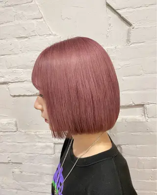 ショート カラー 【ピンク/韓国ヘア/ ヘアセット】亜海のヘアスタイル