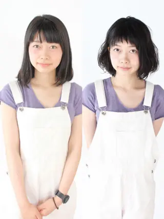 ミディアム 河野 薫のヘアスタイル