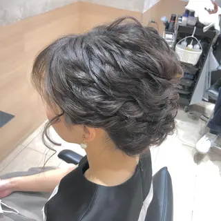 セミロング ヘアアレンジ 【GO TODAY SHAiRE SALON 心斎橋Edel店】所属・高橋 香澄のヘアスタイル