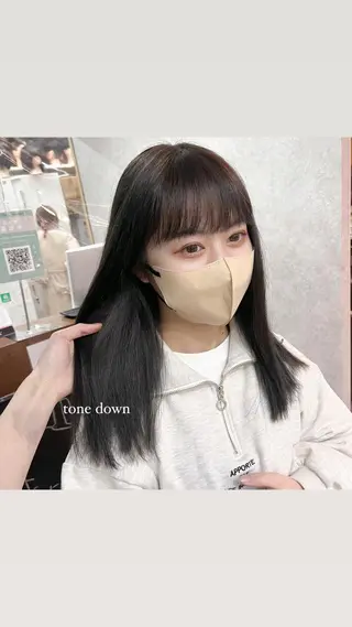 セミロング カラー あ あのヘアスタイル