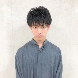 ショート パーマ メンズ 髪質改善🇰🇷 レイヤーカット/梅田のヘアスタイル