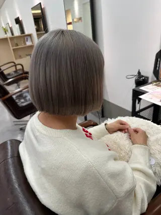 ミディアム カラー 黒木 悠大のヘアスタイル