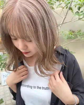 ミディアム カラー umu.所属・plumu. ♡【プリュム】のヘアスタイル