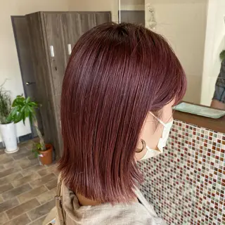 ミディアム カラー 中村 友香のヘアスタイル