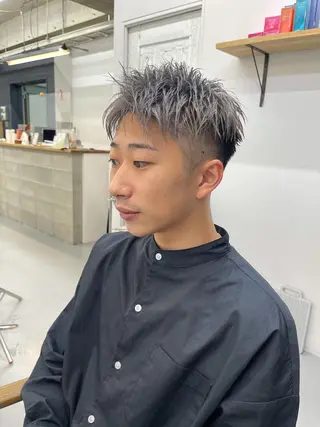 カラー メンズ 森本裕/オーナー/ スパイラルパーマのヘアスタイル