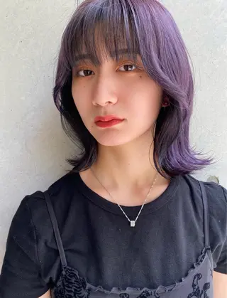 ミディアム カラー フクダ ジュリのヘアスタイル