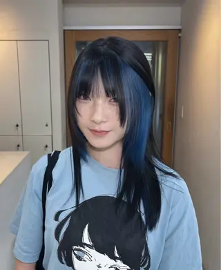 カラー riri 🎀ナチュラル/縮毛のヘアスタイル