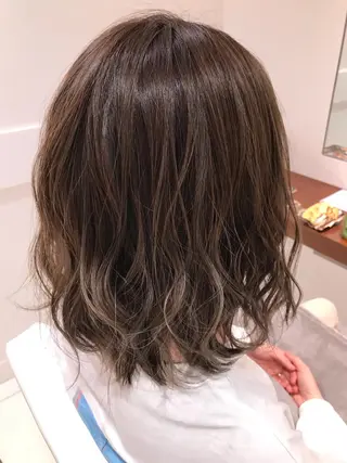 セミロング カラー ヘアアレンジ カットモデル大募集✨ ✨BASSA保谷店✨のヘアスタイル