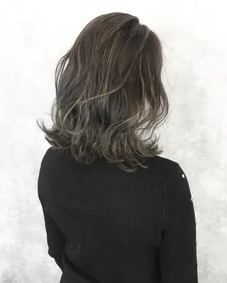 ミディアム カラー レイヤーカット BLend 渋谷のヘアスタイル