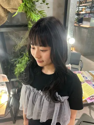 セミロング カラー 溜 一太のヘアスタイル