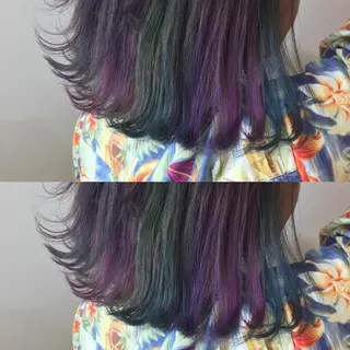 ミディアム カラー 髪質改善 頭身浴/ 中田のヘアスタイル