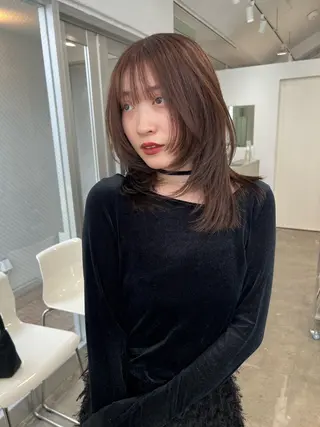 ミディアム カラー XENA表参道 MIKUのヘアスタイル