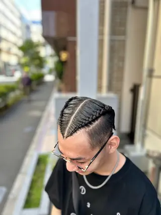 ロング ヘアアレンジ メンズ ブラックヘア🧜‍♂ 😈itsuki👿のヘアスタイル