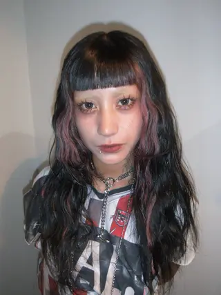 ロング カラー スギヤマ シユのヘアスタイル