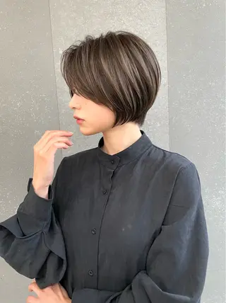 ショート カラー 縮毛/ショート/ ボブ/レイヤー/小原のヘアスタイル