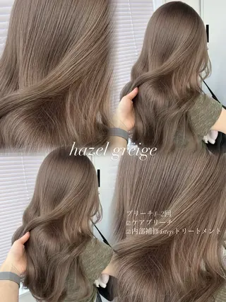 ロング カラー PELE所属・盛れる💖ミルクティ ー💍🎀yuiのヘアスタイル