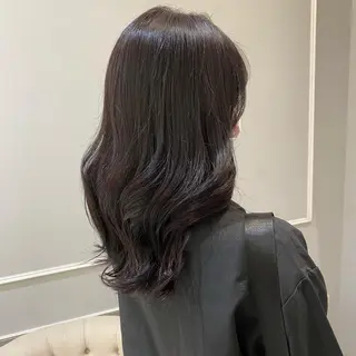 セミロング カラー 韓国ヘア🍒渡辺 咲🍒のヘアスタイル