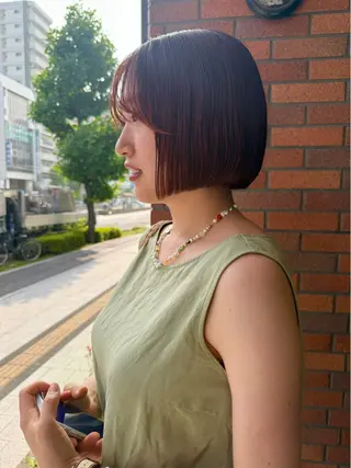ミディアム カラー 森国 凜 /広島美容院のヘアスタイル