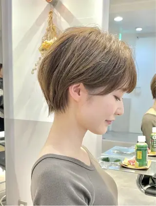 ショート 🎀暖色カラー／ボブ 🎀MOMONAのヘアスタイル