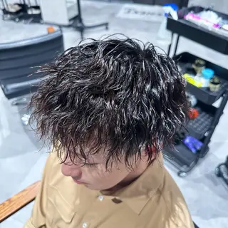 ショート パーマ ヘアアレンジ メンズ NEXT NEO所属・メンズヘア静岡 ✂︎Ryuheiのヘアスタイル