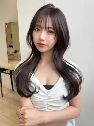 ロング メンズセンターパート 🇰🇷wakanaのヘアスタイル