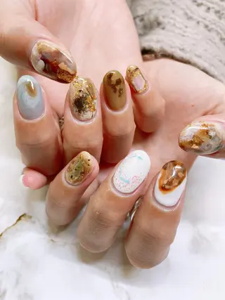 ネイル 🦋ネイルサロン ブラン🌈ゆりのネイルデザイン