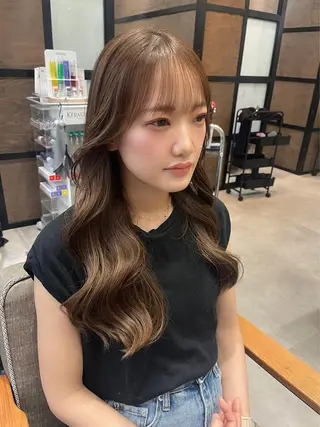ロング 韓国カット/透明感 Re.Labo岡本のヘアスタイル