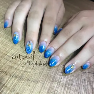 セミロング ネイル ツメトマツゲ .のネイルデザイン