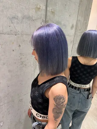 ミディアム karin ボブハイトーンのヘアスタイル