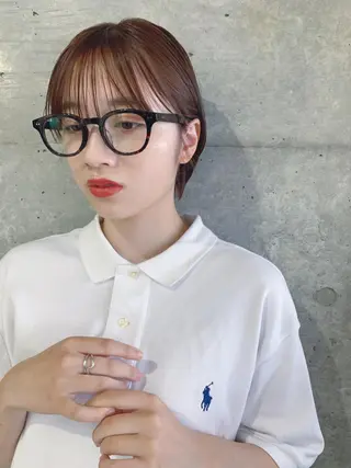 ショート カラー ボブパーマコテ巻き風 パーマNo1深江秀平のヘアスタイル