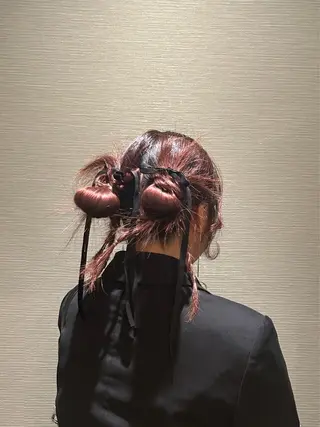 ロング カラー ヘアアレンジ CYAN.栄店所属・久野 紗愛のヘアスタイル