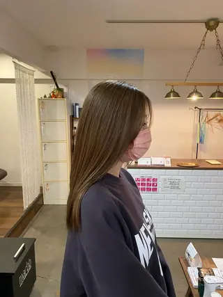 セミロング 🫧ベージュカラー× レイヤー🫧HARUのヘアスタイル