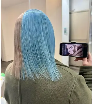 ミディアム カラー GARU-ガル-所属・TSUNO🦖 派手髪/オタク美容師のヘアスタイル