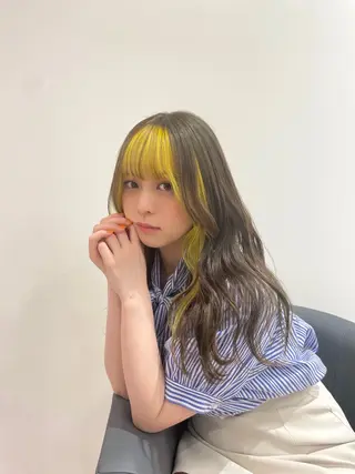 ロング カラー クロスパーマ/うる艶 カラー/Kurumiのヘアスタイル