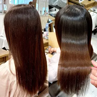 ミディアム 縮毛矯正/ショート/ レイヤー/畑中正敏のヘアスタイル