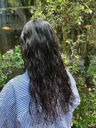 パーマ えんぐちとも／透明感 カラー／博多ボブのヘアスタイル