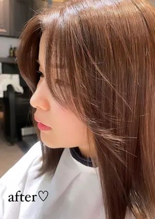 ミディアム ano @anomukuiのヘアスタイル