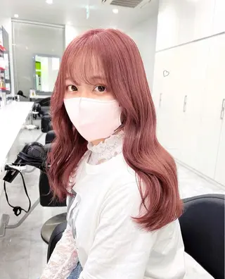 ロング RIKO👼🏻💓 韓国ガーリーのヘアスタイル