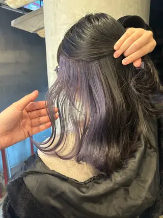 ミディアム ケアブリーチ/ エクステ/レイヤーのヘアスタイル