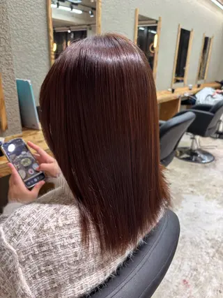 ミディアム カラー ☘️透明感×レイヤー / 久保田 涼のヘアスタイル