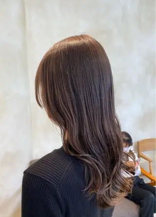 ロング 小顔似合わせ 前田ヒロコのヘアスタイル