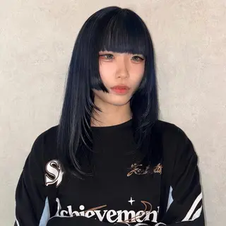 ミディアム カラー ★デザインカラー ハイトーン ももか★のヘアスタイル