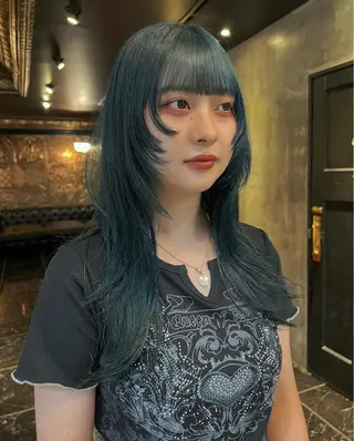 ロング カラー haco＋所属・圧倒的デザイン力 店長🎨RENAのヘアスタイル