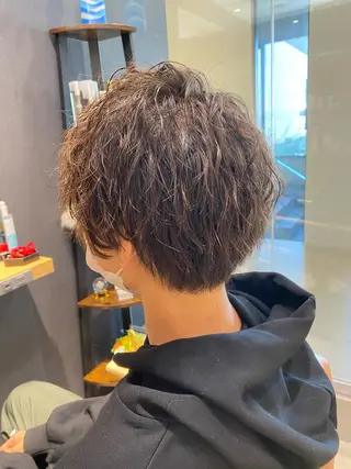 ショート パーマ メンズ 田中 アキオのヘアスタイル