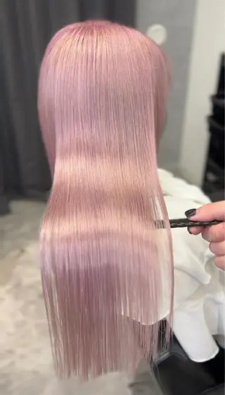 セミロング カラー mimiiy梅田 中崎町ハイトーンのヘアスタイル