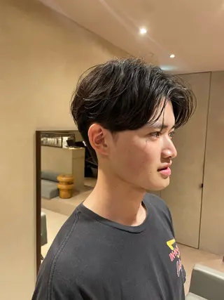 ショート パーマ メンズ men's美容師✂︎ ROW徳田浩二のヘアスタイル