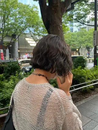 ミディアム カラー パーマ キッズ オトナヘア🌸 harukaのヘアスタイル