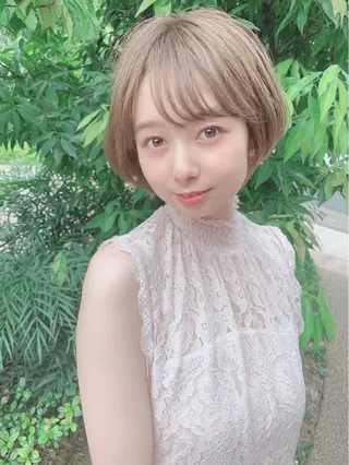 セミロング カラー ヘアアレンジ 【公式】amble luxe池袋東口🩷のヘアスタイル